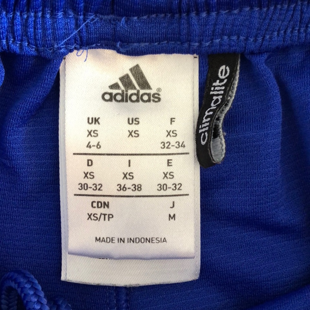 adidas Climalite Royal Blue Shorts Size XS (4-6) - Picture 2 of 3